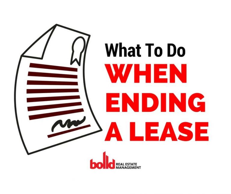 What to do when ending a lease